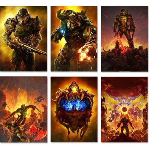 DIY 5D Diamond Painting The Game DOOM Poster Classic Halo Video Games Cross Stitch Kit Diamond Embroidery Home Decoration