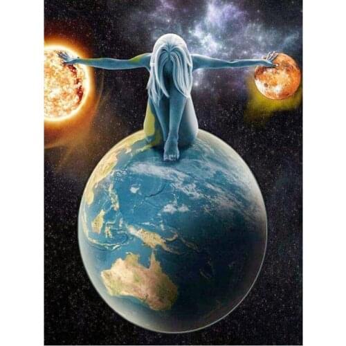 Planet diamond painting outer space landscape rhinestone embroidery mosaic decor diamond dots poster wall paper diy craft gift