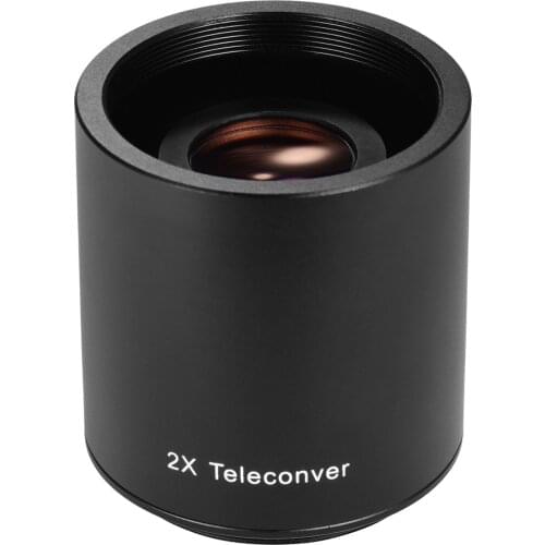 Andoer 2X Teleconverter Lens Manual Focus Converter Lens for 650-1300mm 500mm 420-800mm Camera T-mount Lenses