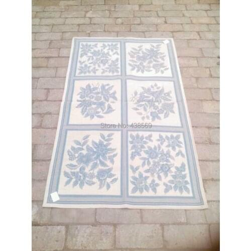 Free shipping 3'X5' needlepoint woolen rugs,100% handmade New Zealand wool carpets