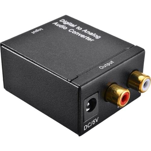 Digital Optical SPDIF Toslink Coaxial Signal To Analog Converter Stereo DAC 2*RCA Amplifier Decoder Adapter for Audio Video Part