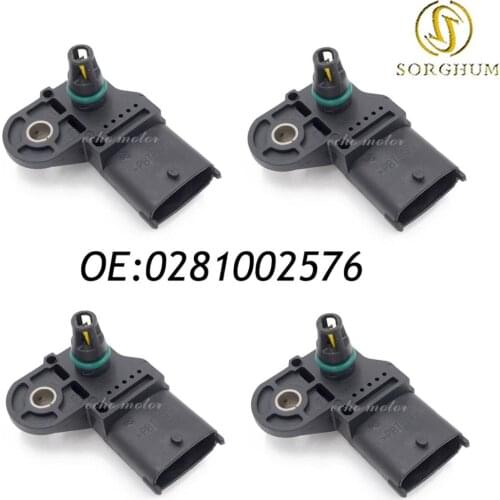 4PCS Intake Manifold Pressure Sensor MAP For BOSCH 0281002576 0281002743 IVECO FIAT
