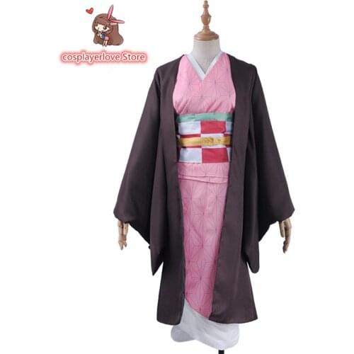 Demon Slayer: Kimetsu no Yaiba Kamado Nezuko Costume Custom Made costume Halloween Christmas Costume