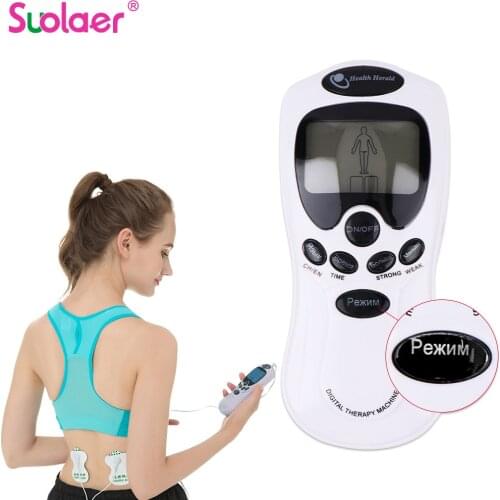 Tens Machine Physiotherapy 8 Modes Electroestimulador Muscular Electric Herald EMS Muscle Stimulator Full Body Masajeador