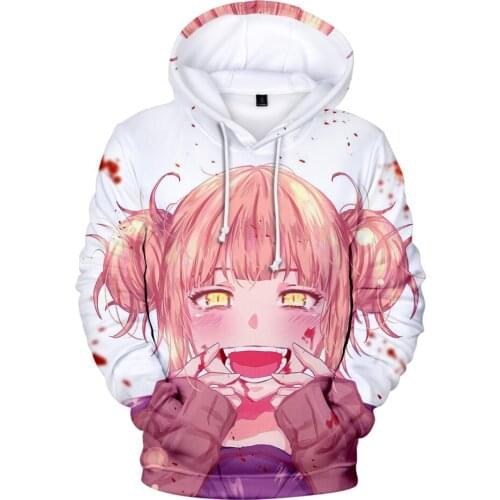 High Street Anime Himiko Toga 3D Hoodies Men/Women Harajuku Hip Hop Hot Sale 3D Himiko Toga Boy/Girl Sweatshirts 4XL