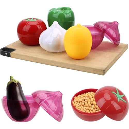Storage Box Vegetable Containers Onion Garlic Tomatoes Lemon Green Pepper Crisper Box Plastic Grains Sorting Container