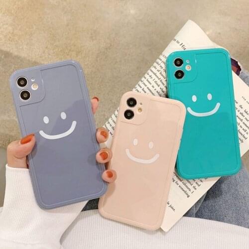Soft Candy Case For iPhone 12 Pro Max mini 11 Pro case Smiley Camera protect cute Cover For iPhone SE 2020 XS Max XR 6 7 8 Plus