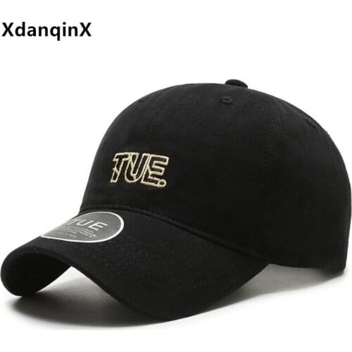 XdanqinX New Spring Cotton Baseball Caps For Men Women Casual ins Net Red Trend Sports Couple Cap Adjustable Size Snapback Cap