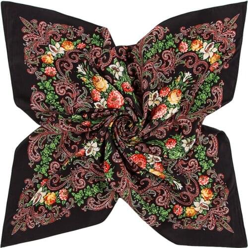 New 100% Twill Silk Scarf Women Square Scarves Wraps Bohemia Muslim Headband Bandana Female Foulard Silk Hijab Lady Bufandas