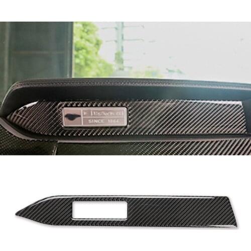 Co-pilot Strips Instrument Panel Car Interior Decoration Carbon Fiber Sticker For Mustang 2015-2020 Dashboards Frame Trim Decal