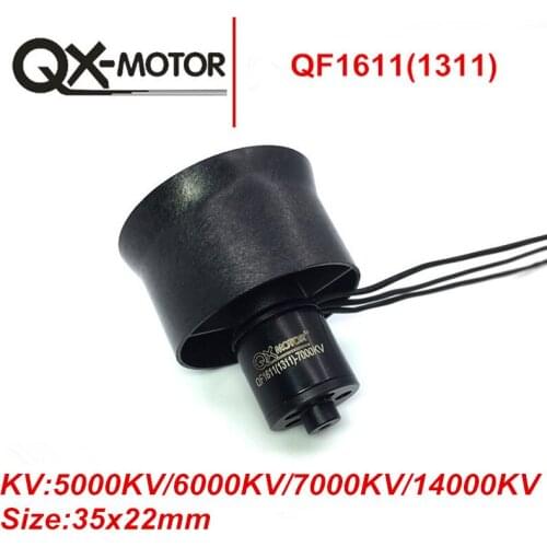 QX-Motor 30mm 6 Blades EDF Unit With QF1611 7000KV 5000KV 6000KV 14000KV Brushless Motor