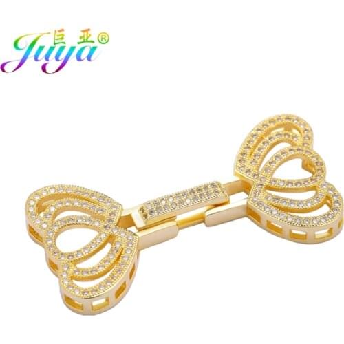 Juya DIY Luxury Beadwork Jewelry Material Fasteners Closure Lock Pearl Clasps For Natural Stones Pearls Bracelet Necklace Making