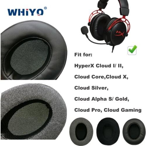 Replacement Earpads for HyperX Cloud I/ II, Cloud Core,Cloud Silver,Cloud Alpha,Cloud Pro,Cloud X,Cloud Gaming Headset Leather