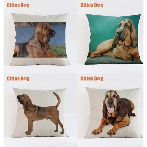 Dog pillow covers decorative cushion covers for sofa Pillows Animal Bloodhound dogs pillowcase cushions cover home decor