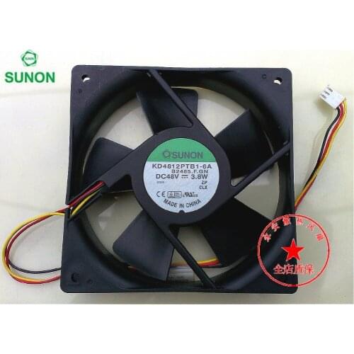 SUNON KD4812PTB1-6A B2485.F.GN DC 48V 3.8W 120x120x25mm 3-wire Server Cooling Fan