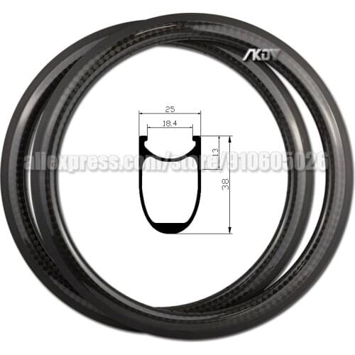 24 Inch BMX Rims 38mm Depth 25mm Width BMX Bike 24 Inch Wheels Rim Brake Clincher 18/20/21/24/28/32/36 Holes Carbon Rim BMX 24"