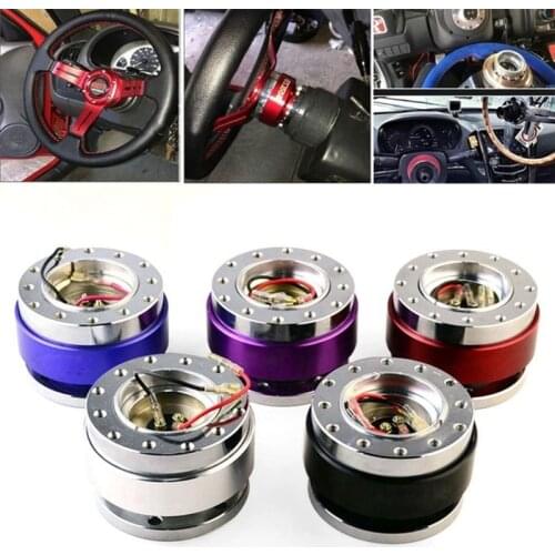 Universal 6 Hole Steering Wheel Snap off Hub Adapter Quick Release Device Kit 6XDB