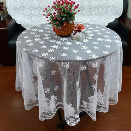 Vintage Hollow Decorative Table Cloth Embroidered Lace Flower Tablecloth Round/ Rectangle Tablecloths Dining Party Table Cover