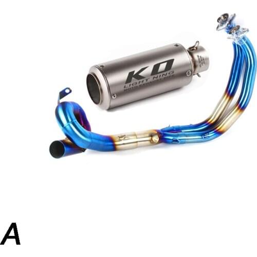 Slip On Motorcycle Exhaust Front Connect Pipe And Muffler Stainless Steel Exhaust System For Yamaha MT07 Until 2020