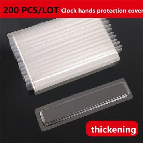 200PCS/LOT Transparent PVC Clock hands protector Harden Thicken Clock hands protection cover 0.35mm thick Protective cover
