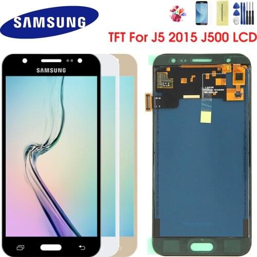 LCD For Samsung Galaxy J5 2015 J500 J500F J500FN J500M J500H LCD Display Touch Screen Digitizer Can Adjust Brightness With Frame