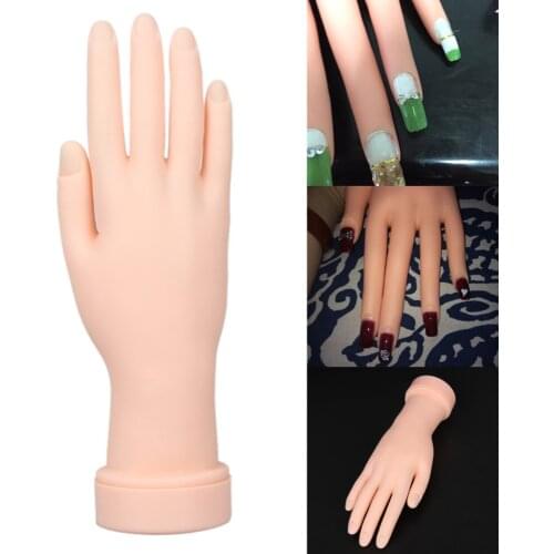 1Pcs Flexible Soft Plastic Flectional Mannequin Model Painting Practice Nail Art Fake Hand for Training Nail Art Design Can Bend