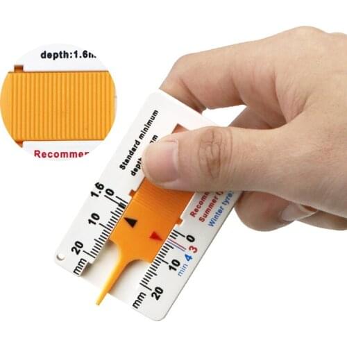 1Pc New Tyre Tread Depth Gauge Car Motorcycle Trailer Van Wheel Measure Tool Ruler