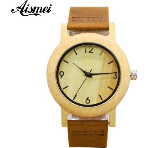 2018 Top Luxury Brand Women Wooden Wristwatches Handmade Ladies Wood Watches With Genuine Leather relogio feminino Gift