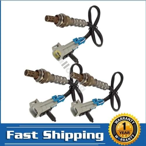3pcs O2 Oxygen Sensor for 2002 Chevrolet Blazer Chevy S10 4.3L Upstream Downstream Front Rear 4 Wries Lamba Car Accessories