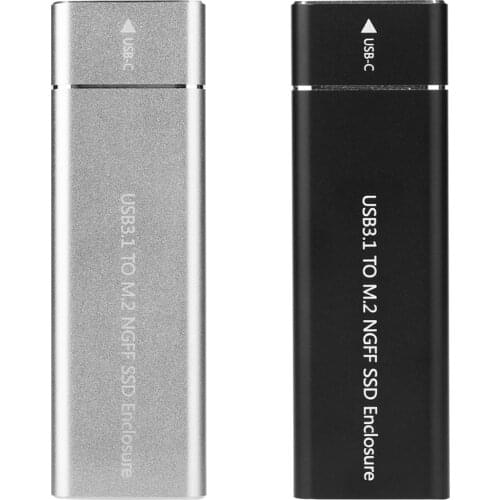 6Gbps Aluminum Alloy M.2 SSD Case B Key to USB 3.1 Gen 1 Type C Adapter External SSD Enclosure 2230 2242 2260 2280