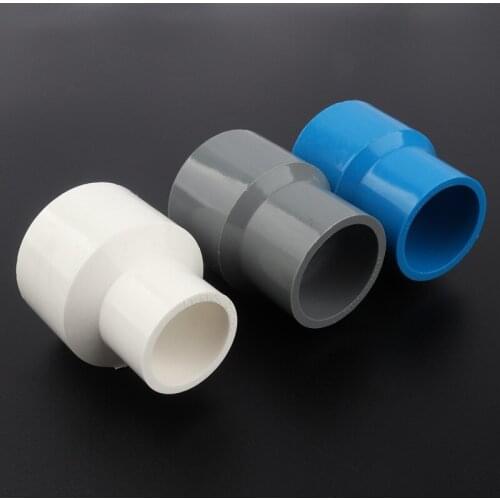 8pcs/lot 63mm To 20~50mm PVC Reducing Straight Joints Garden Irrigation Water Pipe Connectors Municipal Water Supply Tube Joint