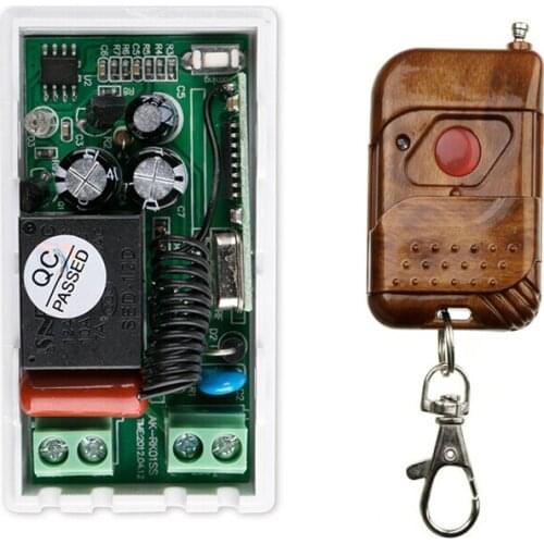 220 v 1 ch RF wireless remote control switch 1* receiver+1 * transmitter Simple connection Imitation wood grain