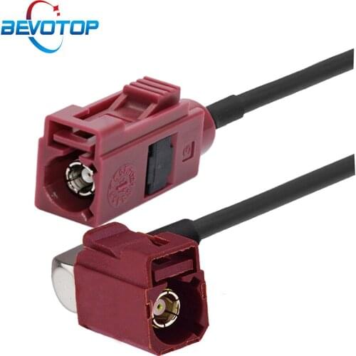 Bordeaux Fakra D Female Jack to Right Angle Car Satellite Radio Antenna Extension Cable RG174 Pigtail RF Coaxial Cable
