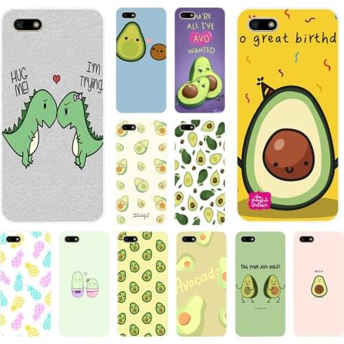 Back Cover Bumper Phone Case 12AS Silicon Soft Tpu Avocado Aesthetic Bear 5.7 7c 5.7 7x Cases for Huawei Honor 7A 5.45 Pro