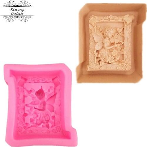 Flower Fairy shape silicone mold fudge mold cake decoration tool chocolate fudge mold soap mold