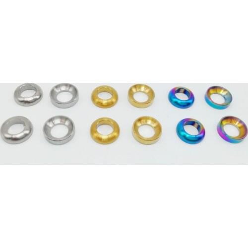 CyclingMan M6 Titanium Multiple Color Concave Washer Convex Washer Screw Bolts Pack of 10pcs