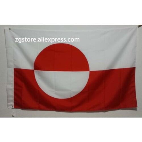 Danmark Greenland Flag 3X5FT 90X150CM Banner brass metal holes