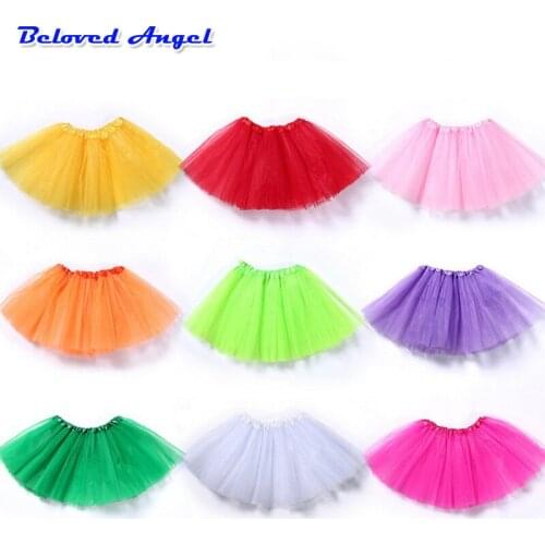 Children Skirts Girl Clothing Summer Color Girls Clothes Colorful Kids Tutu Skirt Princess Party Petticoat Pettiskirt 2-7 Years
