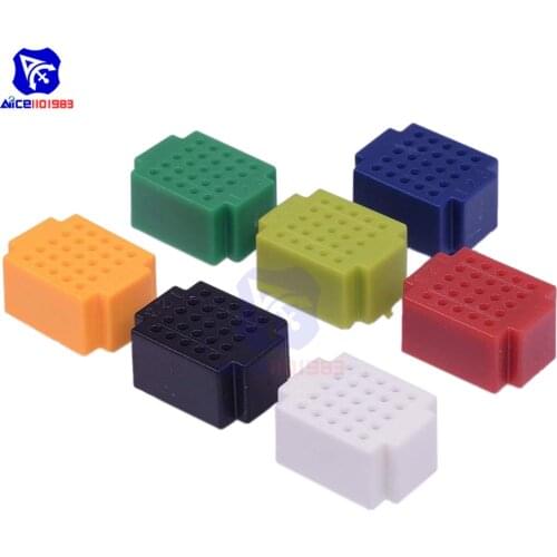 Diymore 7PCS/Lot 25 Tie Points Mini Solderless Bread Board PCB Circuit Board for Arduino 2 x 1.5cm