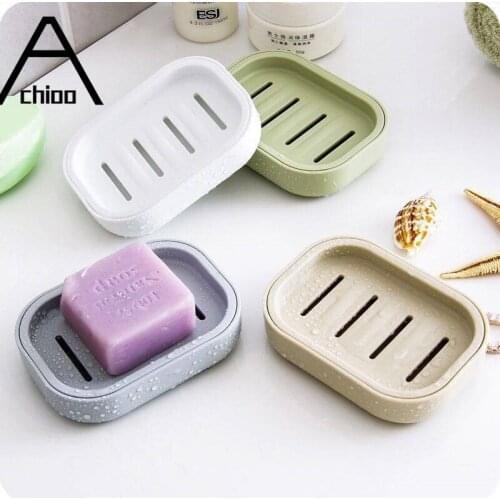 Soap Holder Double-layer Bathroom Accessories Plate Case Toilet Shower Soap Box Travel Holder Container Draining Rack