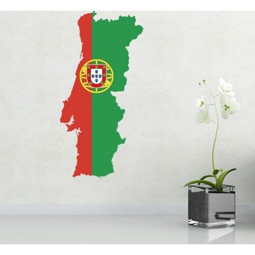 Flag map of Portugal wall vinyl sticker custom made home decoration wall sticker wedding decoration PVC wallpaper fashion design