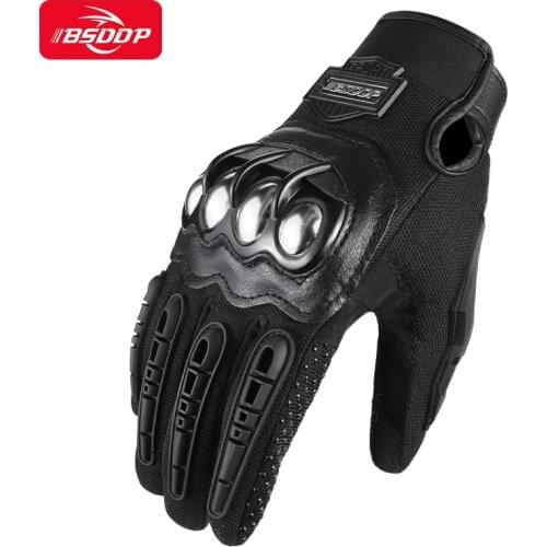 BSDDP Motorcycle Mans Gloves Outdoor Motocross Breathable Full Finger Motorbike Cycling Fashion Steel Sheet Protective Gears