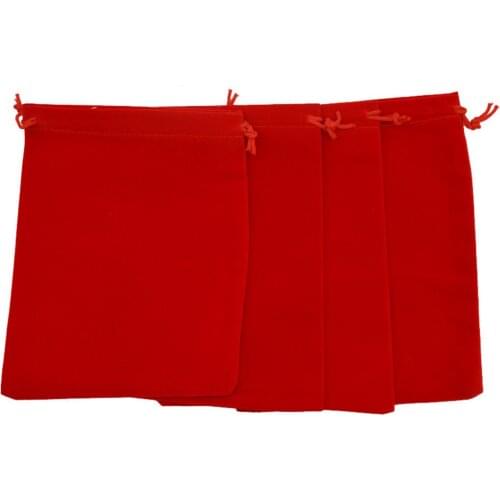 New 10 Drawstring Velvet Jewelry Bags Wedding Party Favor Gift Pouch Red Wedding Banquet Festive Supplies