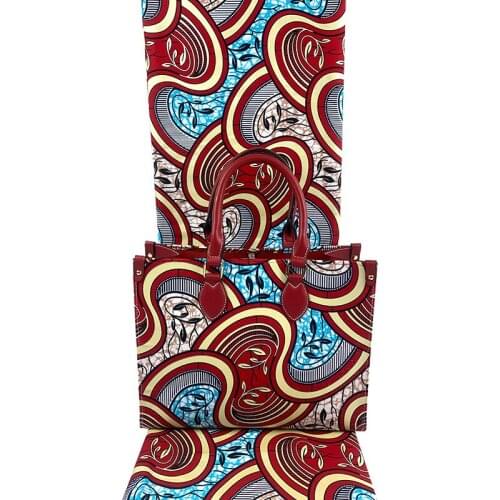 Fashion African Wax Bag High Quality african Grand print fabric and a large and small handbag