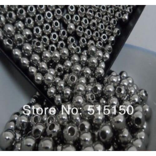 Wholesale Fashion High Shiny Loose beads stainless steel Jewelry Finding/Making DIY In bulk 8mm