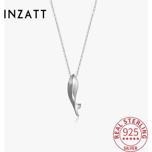 INZATT Real 925 Sterling Silver Animal Whale Pendant Choker Necklace For Women Fine Jewelry Cute Accessories Drop Shipping