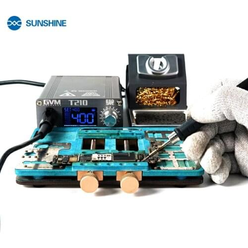 Professional Mobile Phone Repair Constant Temperature GVM T210 Soldering Station With Universal C210 Series Soldering Tips