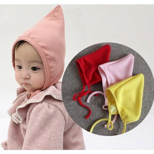 Baby newborn Accessories Hats caps spring&autumn ear protector pointed hat for Neonatal girls boys 0-6-12 months winter Cashmere