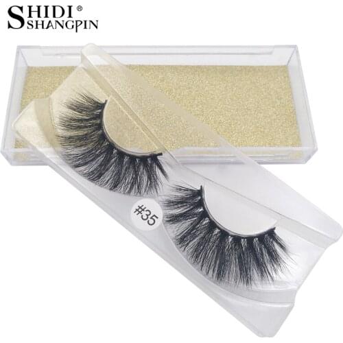SHIDISHANGPIN 1 Pair Mink Lashes 3D Mink Eyelashes Natural Long Makeup 1cm-1.5cm Volume Soft Fake Eye Lashes False Eyelashes