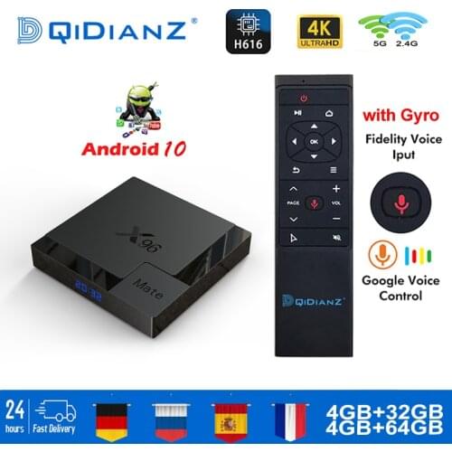 X96 MATE TV BOX android 10 4K Dual Wifi BT Media player Play Store Free App Fast Set top BOX PK IPTV HK1MAX H96